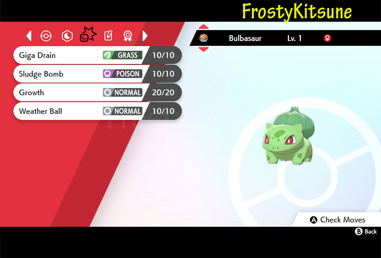 Pokemon Sword and Shield- ✨Ultra Shiny✨ 6IV Bulbasaur FAST