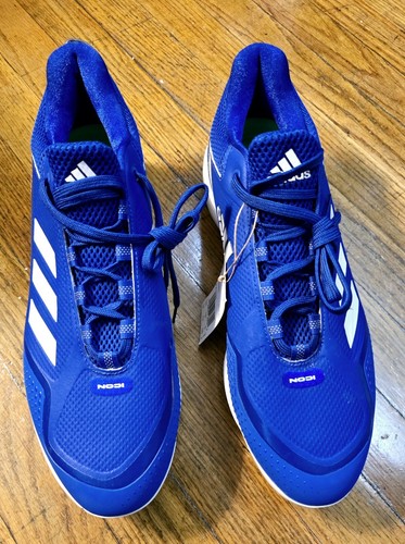 Neu mit Etikett Adidas Icon 7 Metall Baseball Stollen royalblau weiß Herren Größe 13 FZ1556 - Bild 6 von 8