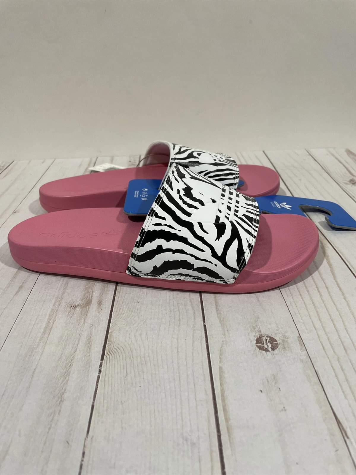 Adidas sandali donna Adilette comodi slide tono rosa bianco nero GY3560 TAGLIA 7