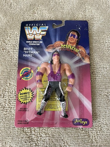 WWF Bret Hitman Hart Bend ems Hit Man JusToys 1994...