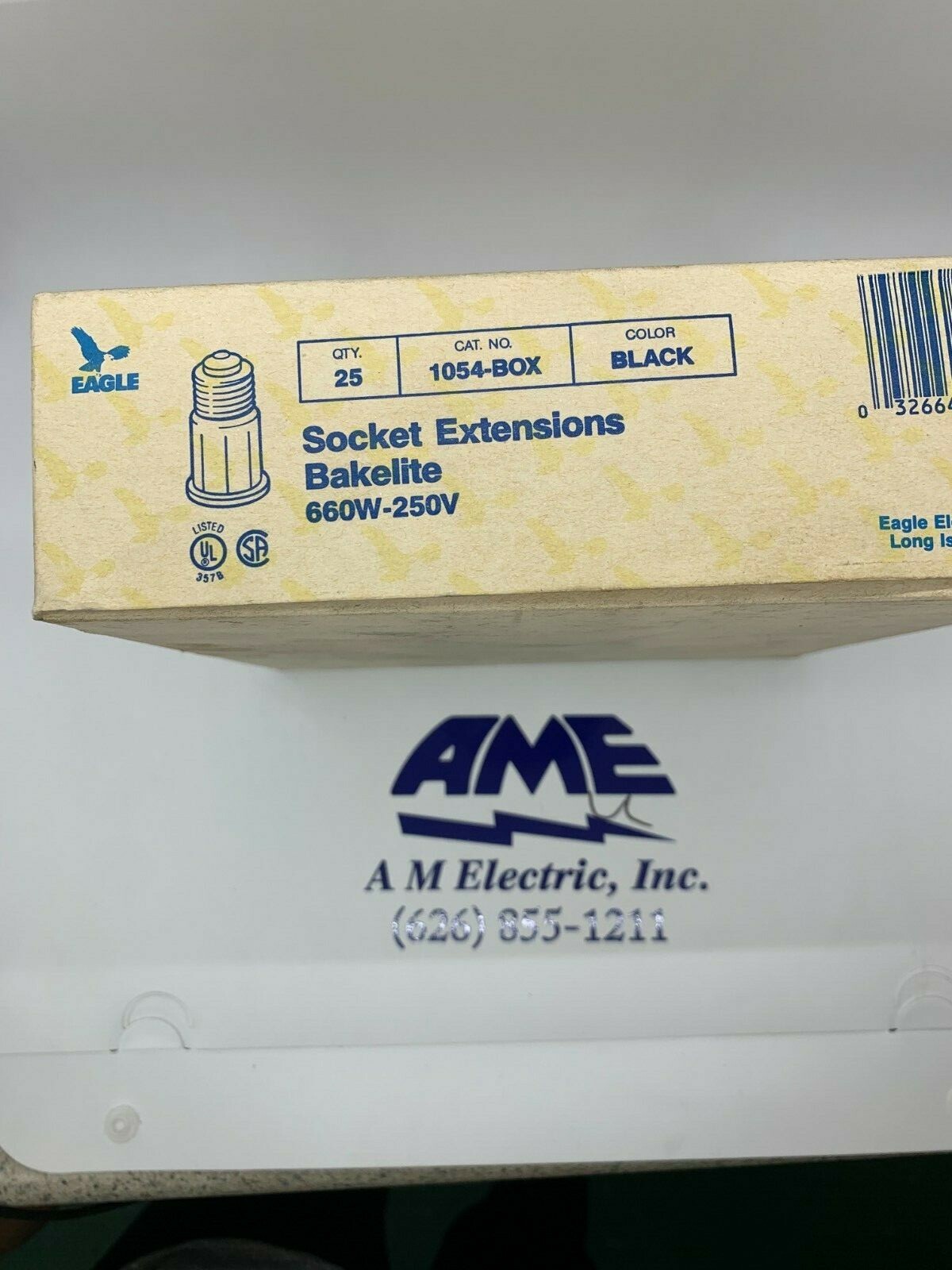 Eagle Socket Extensions Bakelite 1054 660W250V Black (C9)