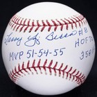 Larry Yogi Berra MVP 51 54 55, HOF 72, 358 HRs, #8 Signed OAL Baseball BAS Holo