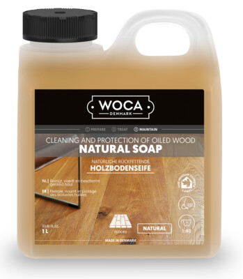 WOCA Holzbodenseife Parkett; Laminat, Holzboden 1,0 Liter *Natur* (18,50  /L)
