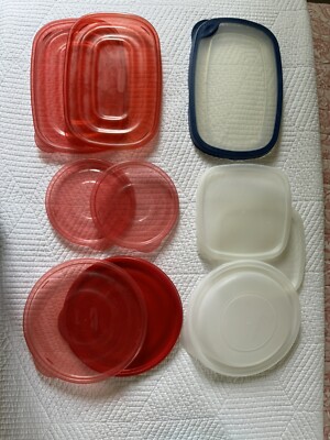 Lot of 10 Assorted Rubbermaid Take-Alongs Easy Find Storage Replacement Lids