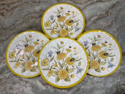 Bee Sweet Melamine Salad Plates Certified International Inch Set