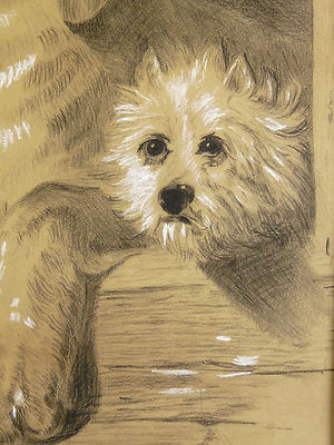 Edwin Henry LANDSEER (1802-1873) Nach : Porträt Von Jagdhunden