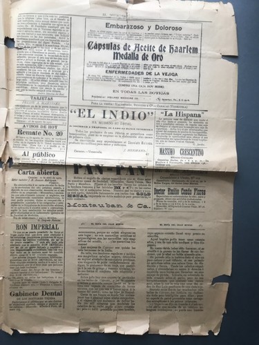 1910 EL NOTICIERO Caracas Venezuela Newspapers General Juan Vicente Gómez - Picture 11 of 12