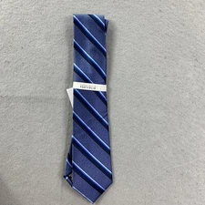 Perry Ellis Portfolio Tie Mens Navy Blue Abbott Stripe Necktie