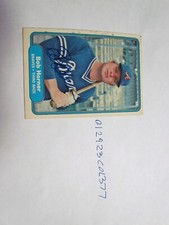 1982 FLEER Bob Horner Signed Baseball Card