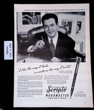 1946 Scripto WORDMASTER Long-Lead Pencil Harry Conover Print Ad 44925