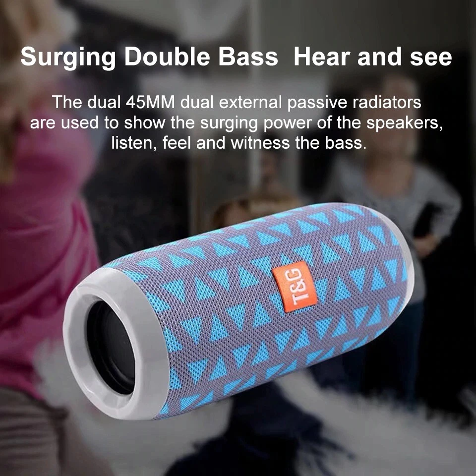 Altavoz Portátil Inalámbrico Bluetooth Impermeable Estéreo Bajo USB TF FM Radio RUIDO Foto 3 de 4