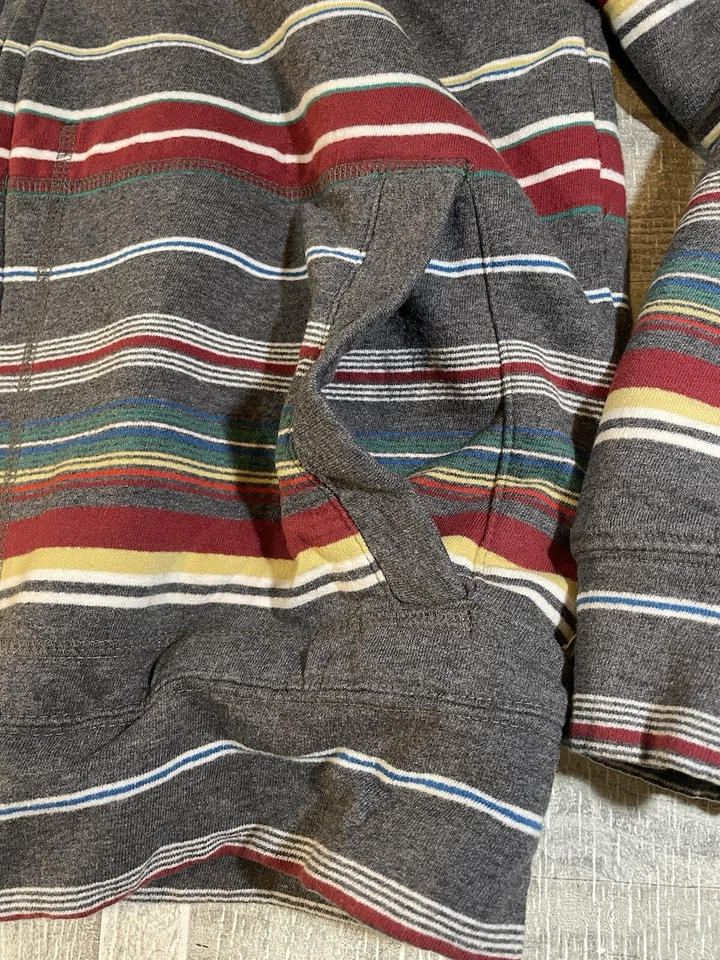 Urban Outfitters Koto Para Hombre Pequeña Cremallera Completa Rayas Aislada Sudadera con Capucha Foto 4 de 4