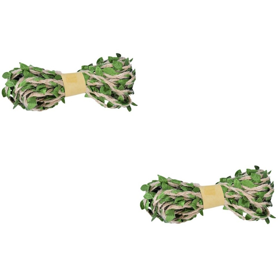 Linen Rope Leaves Vines Ribbon Jute Leaf Home Hanging Band eBay