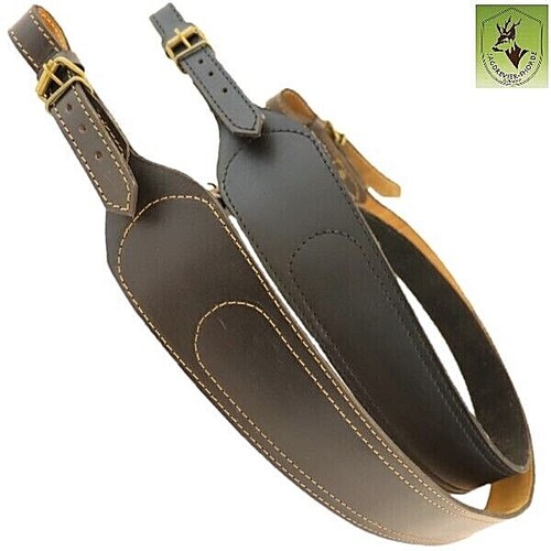 Breiter 65mm Leder Gewehrriemen JRS mit rutschfester Veloursunterlage; Gun Sling - Bild 1 von 6