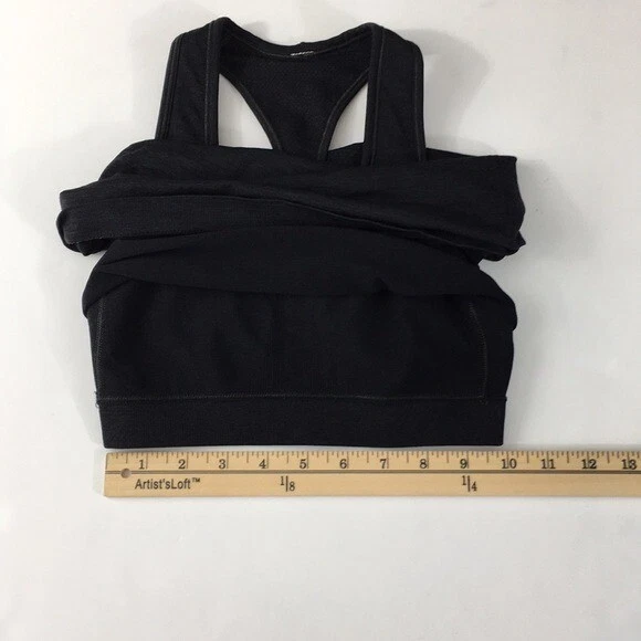 lululemon power y dark charcoal racerback athletic gym tank-top