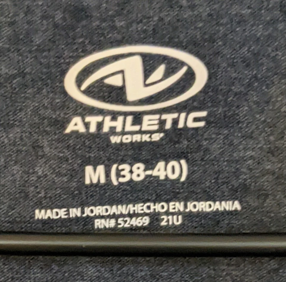 Camiseta Athletic Works Para Hombre M 38-40 Azul Marino Manga Larga Cuello Redondo Camiseta DriWorks Foto 3 de 4