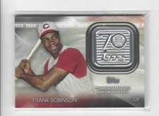 2021 Topps 70th Anniversary Commemorative Logo PATCH Frank Robinson Reds