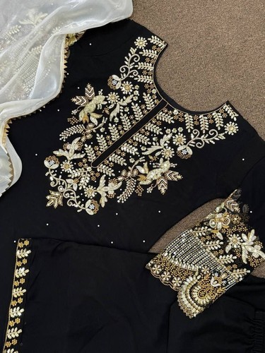 Paquistaní Salwar Kameez Listo Para Usar Trajes India Boda Fiesta Vestido Bollywood - Imagen 3 de 7