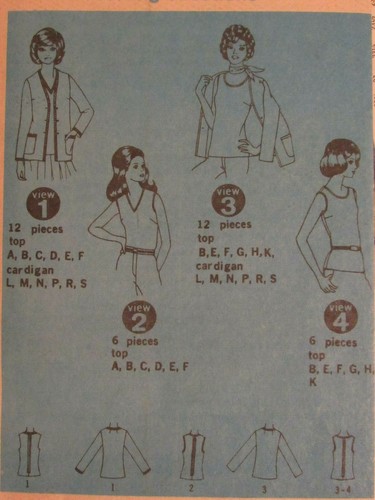 Lovely VTG 73 SIMPLICITY 5584 Misses Knit Unlined Cardigan & Top PATTERN 18/40B - Picture 2 of 4