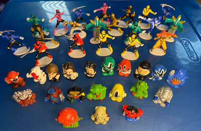 Huge lot of 40 Mini Power Rangers Samurai, Moogers, Nighloks Action Figures!