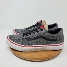 Vans Old Skool Big Kids 5 Sneakers Lace Up Low Shoes Grey Black Red Boys Girls