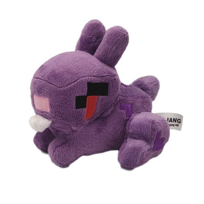 Minecraft Animal Plush Toy Kids Plushies Toy 16cm World Purple Rabbit Kids Gift