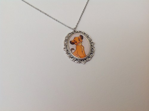 El Rey León Simba Collar Plata Rockabilly Retro Vintage Disney Kawaii Cicatriz - Imagen 2 de 3