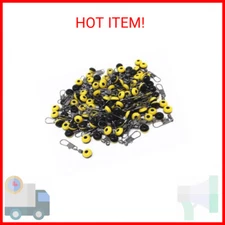 Honbay 100pcs Fishing Line Shank Clip Connector Swivels Sinker Slides Hook