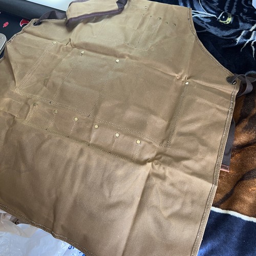Wood Working Apron Heavy Duty Canvas With Pockets Waterproof Size 32x26 - Picture 8 of 8
