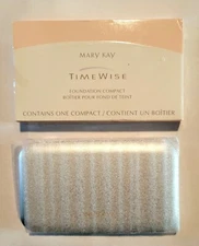 New MARY KAY TIME WISE FOUNDATION COMPACT WITH MIRROR and BRUSH Ready For Fill