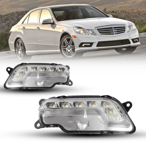 For 20102011 Mercedes Benz E350 E550 LED Fog Lights DRL Bar Bumper Lamps eBay