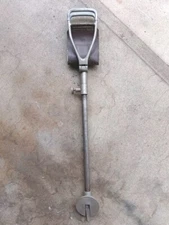 Vintage Seat Stick 26”-33" Leather/Metal Spectator Pakistan Walking Fishing Golf