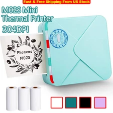 Phomemo M02S 304dpi Mini Pocket Printer-Bluetooth Thermal Mini Photo Printer LOT