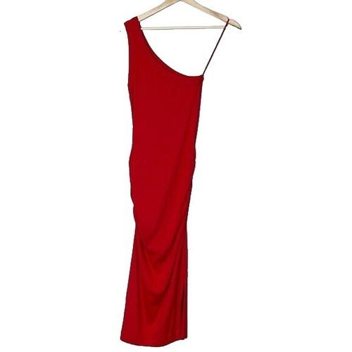 michael stars red dress Women's Karter Satin Midi Dress - Garnet - Size S