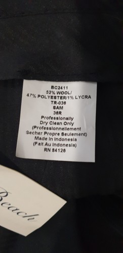 Suit Pants For Men, 36R, Black - Picture 4 of 6