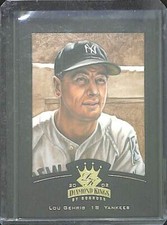 2002 Donruss Diamond Kings Black Frame #143 Lou Gehrig No 64 of 100