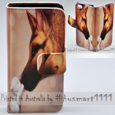 For Huawei Series - Dog Kiss Print Wallet Mobile Phone Case Cover