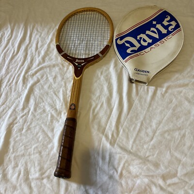 Vintage Davis TAD Hi-Point Wood Tennis Racquet- 4 5/8 M with Cover