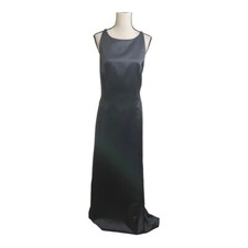 Vera Wang Grey high neck open strap back with bow.long dress 12.bridesmaids