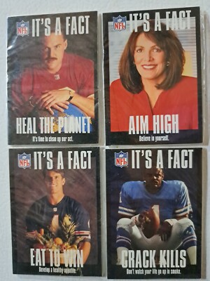 NFL It's A Fact Crack Kills Heal The Planet 1996 Playing Cards