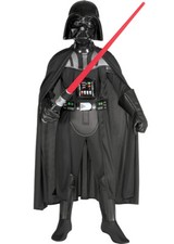 Childrens Star Wars Darth Vader Kids Fancy Dress Sci-Fi Costume Deluxe Black