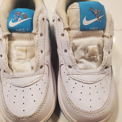 【新品・未使用】NIKE AIR FORCE 1 × SPACE JAM (DM3356-100) Nike Air Force 1 Kids Toddler Size 7C Hare Space Jam Shoes DM3356