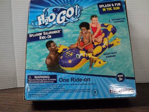 Bestway H2O Go Splashin Salamander Ride On Pool Toy New In Box 70"x44"x13" - Picture 2 of 2