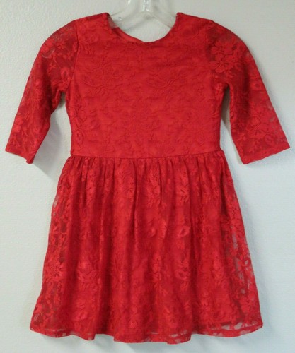 Girls Pippa & Julie Pastourelle Dress Size 7 Red Floral Formal Wedding Dressy
