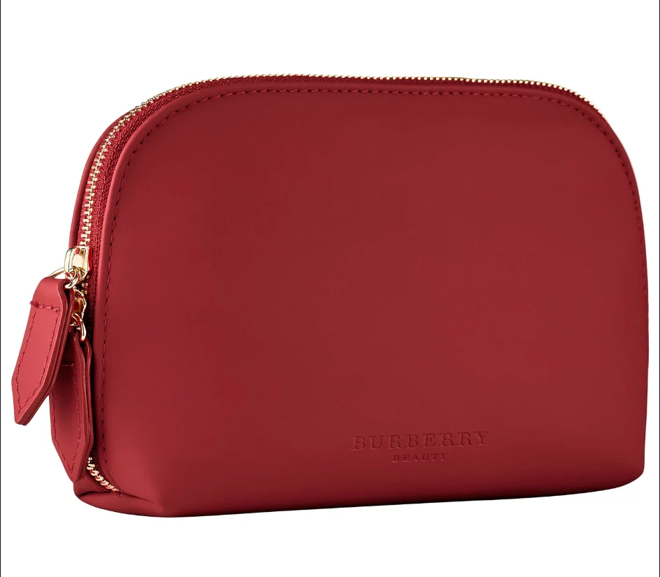 Burberry Pouch to Crossbody Bag Pouch Makeup Case Purse Pocketbook Red New