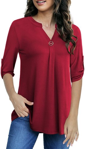 Tops 34 Sleeve Tunic top Casual Plus 