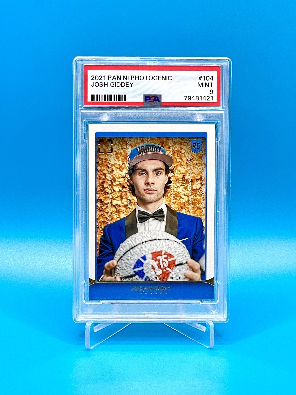 2021-22 Panini Photogenic Josh Giddey Rookie PSA 9 #104 RC LOW POP OKC Thunder