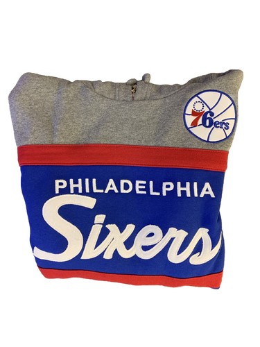 NWT MITCHELL & NESS Philadelphia 76ers Head Coach HOODIE Sweatshirt-Mens Sz MED - Picture 18 of 18