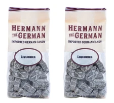 Hermann the German Hard Candy - Imported - Pack of 2 (Liquorice)