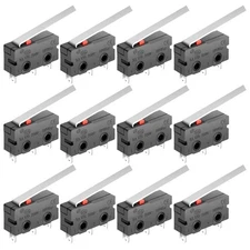 Micro Limit Switch, 2.2 inch Micro Switch with Lever SPDT 1NO 1NC,  12 pcs